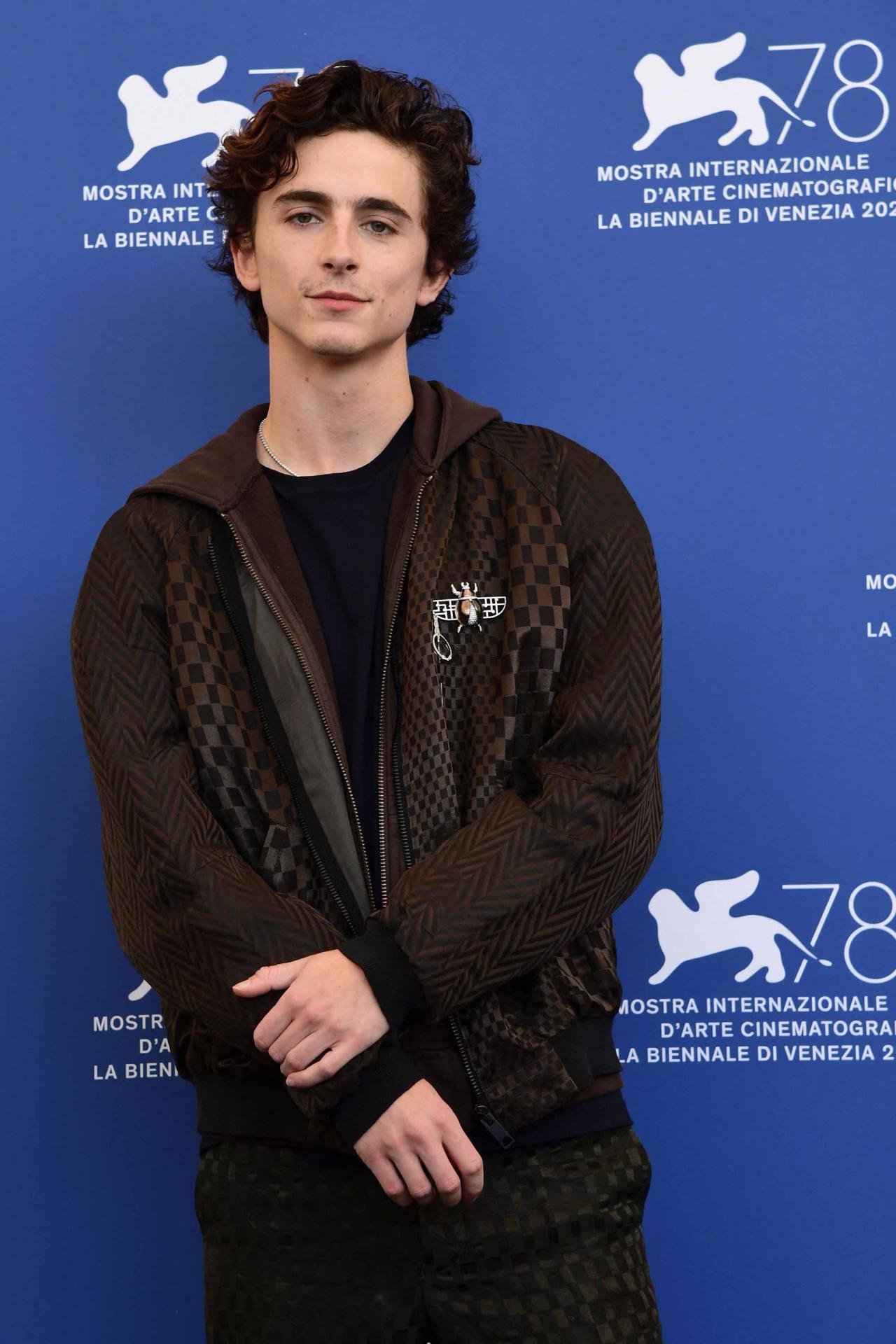 French US actor, Timothee Chalamet attends a photocall for the film "Dune" presented out of competition on September 3, 2021 during the 78th Venice Film Festival at Venice Lido. (Photo by Miguel MEDINA / AFP) (Photo by MIGUEL MEDINA/AFP via Getty Images)