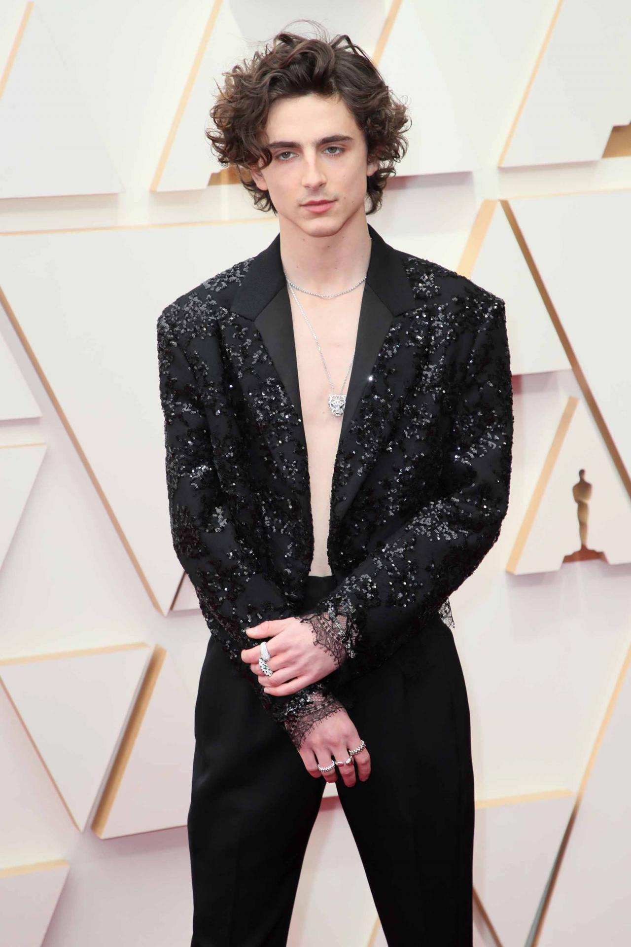 HOLLYWOOD, CALIFORNIA - MARCH 27: Timothée Chalamet attends the 94th Annual Academy Awards at Hollywood and Highland on March 27, 2022 in Hollywood, California. (Photo by David Livingston/Getty Images)