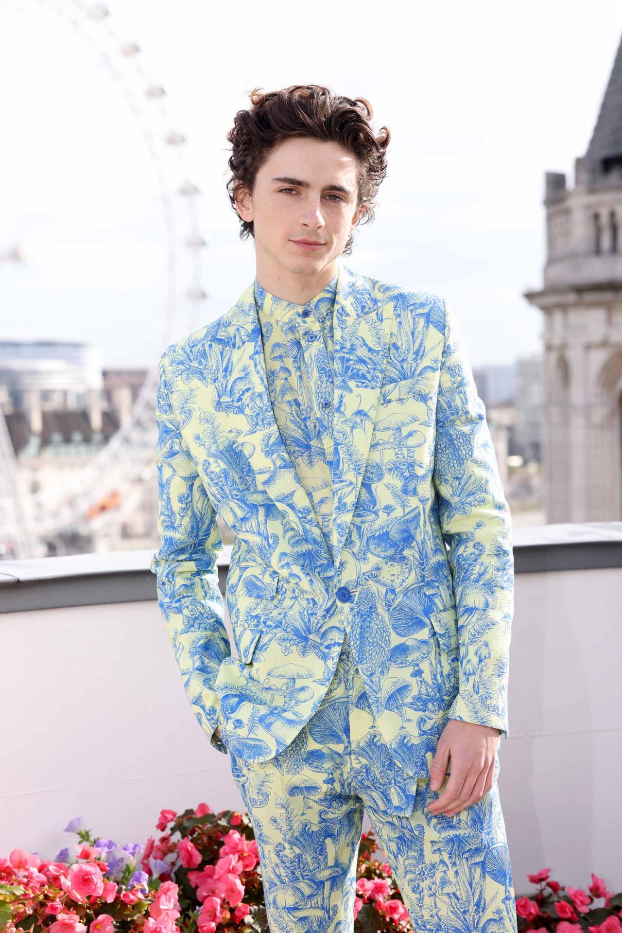 LONDON, ENGLAND - OCTOBER 17: Timothée Chalamet attends the Dune Photocall in London ahead of the film's release on 21st October in central London on October 17, 2021 in London, England. (Photo by Tim P. Whitby/Getty Images for Warner Bros. Pictures and Legendary Pictures)