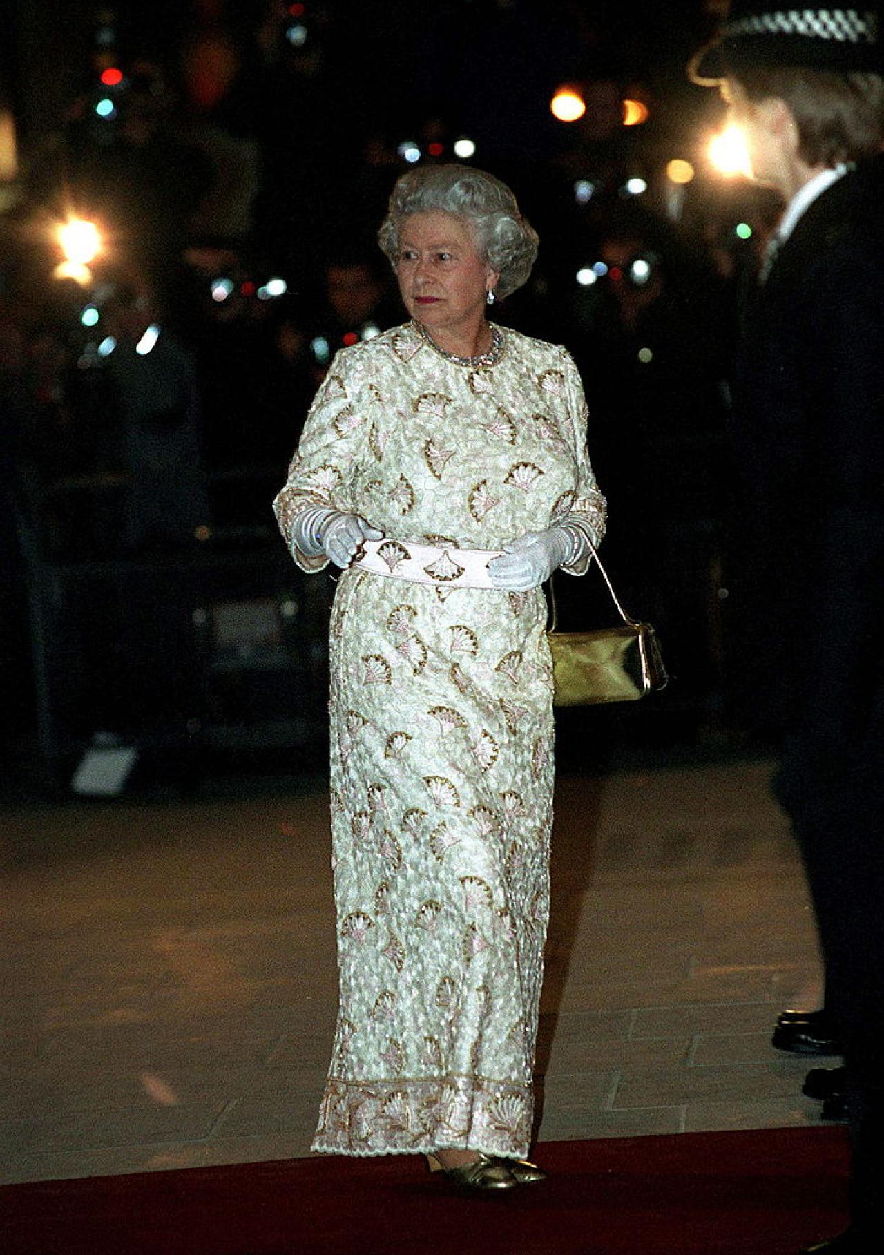 LONDON, UNITED KINGDOM - DECEMBER 01:  The Queen Arriving At The Re-opening Of The Royal Opera House In Covent Garden, London.  (Photo by Tim Graham Photo Library via Getty Images)