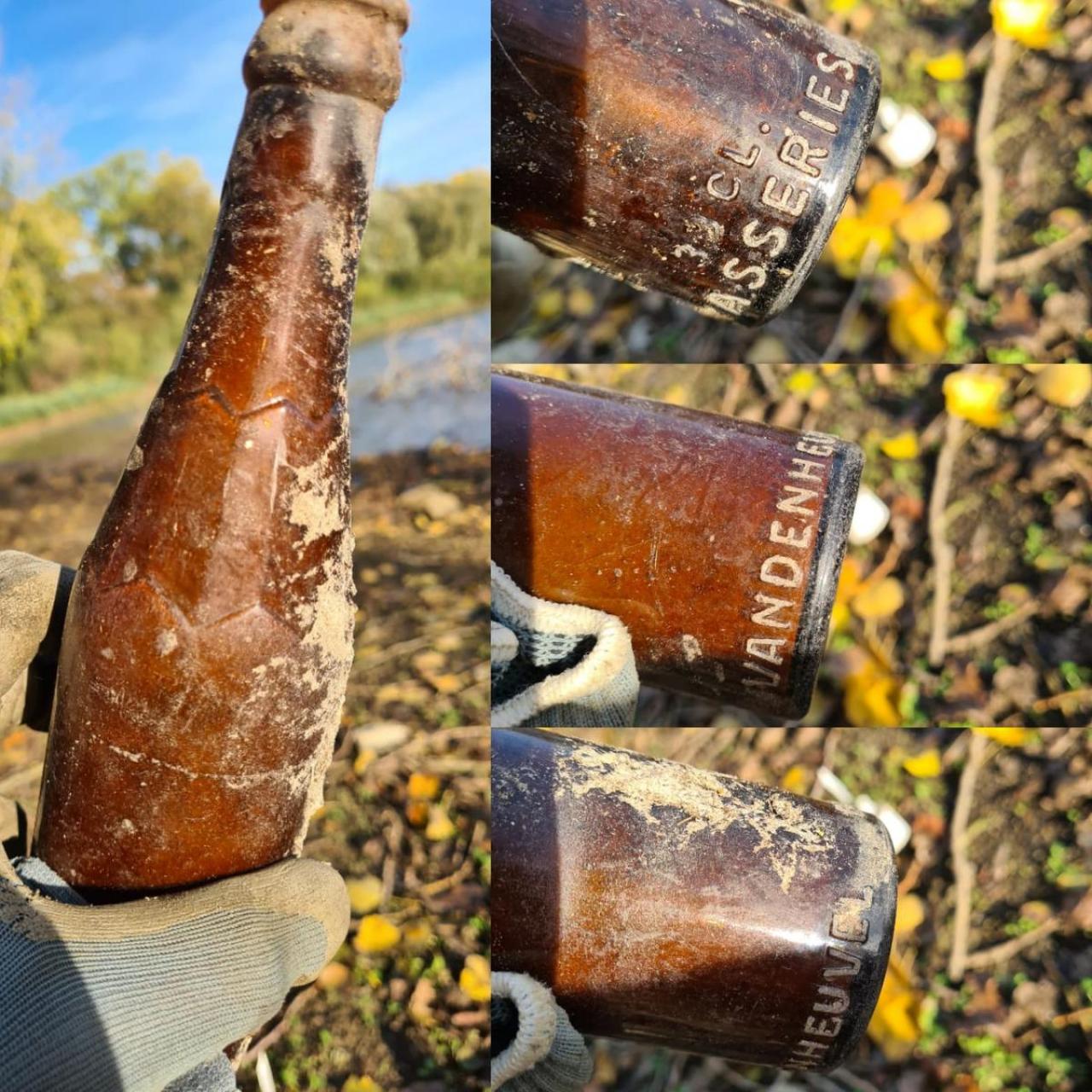 Oude fles van ongeveer 50 jaar oud van brouwerij Vandenheuvel, die stopte in 1974.