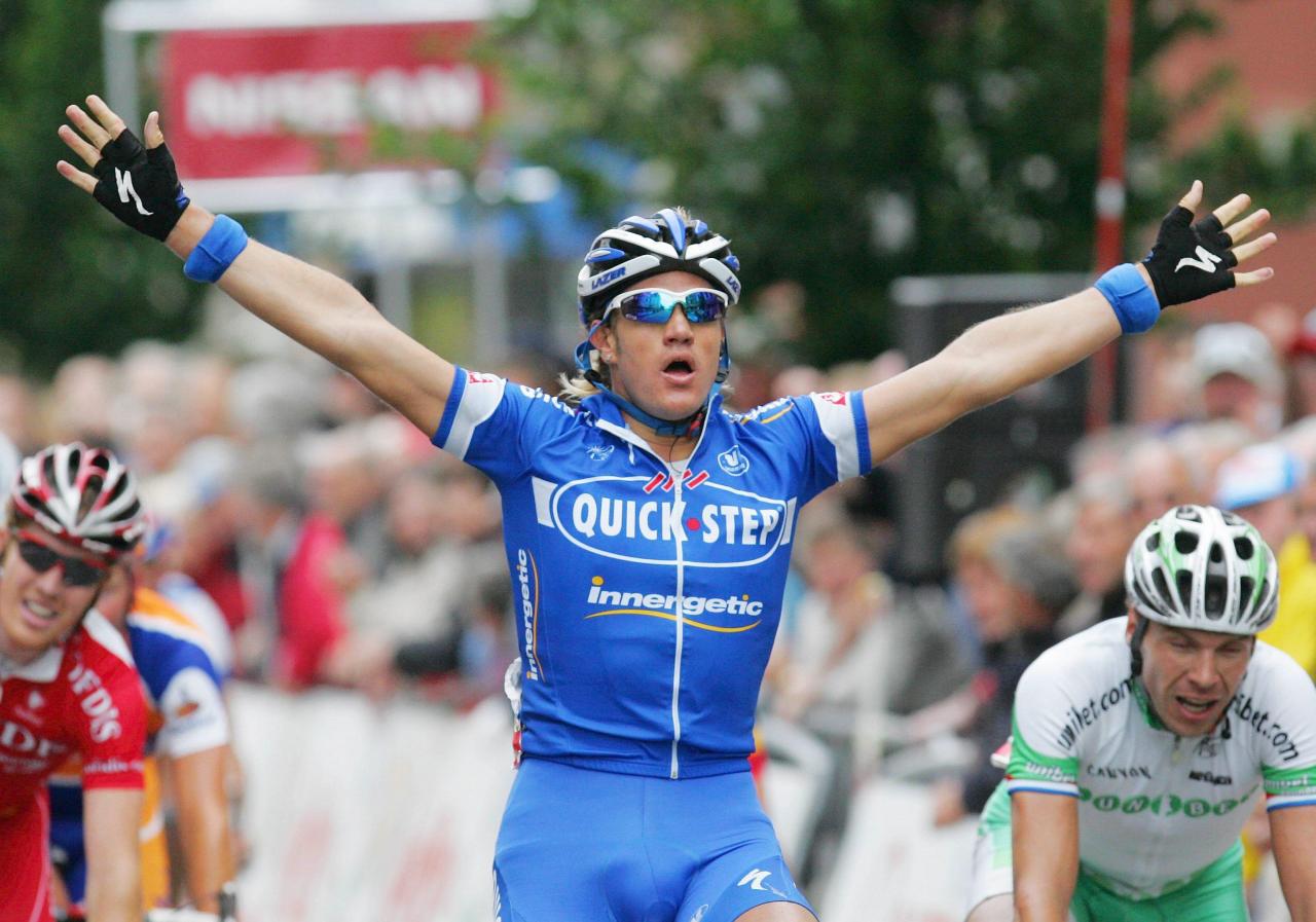 20070530- OOSTENDE, BELGIUM: Quick Step Innergetic Wouter Weylandt wins the first stage of the Tour of Belgium 2007, Wednesday 30 May 2007 in Oostende.BELGA PHOTO ERIC LALMAND