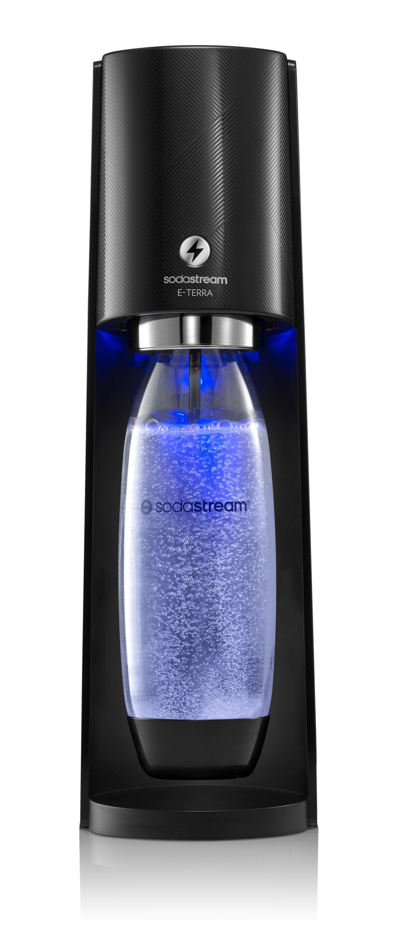 Weg plastic flessen: de geautomatiseerde E-Terra maakt in één klik bruiswater van kraantjeswater - € 139,99 voor de Starter Kit - SodaStream.