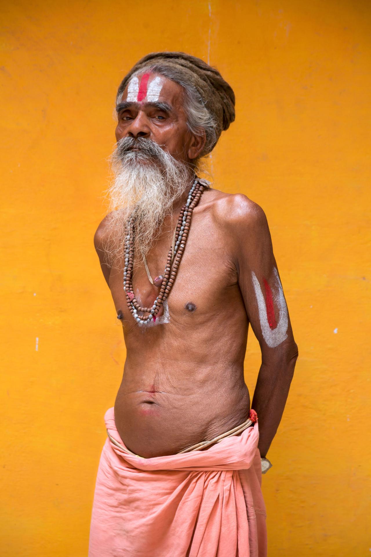 Portrait d'un saddhu, ascète et homme saint de l'Hindouisme