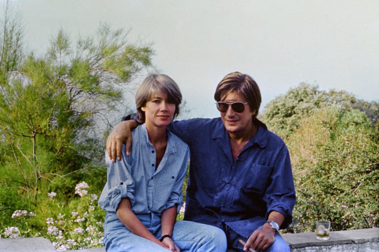 Françoise Hardy et Jacques Dutronc, chez eux à Monticello en Corse, en 1991.