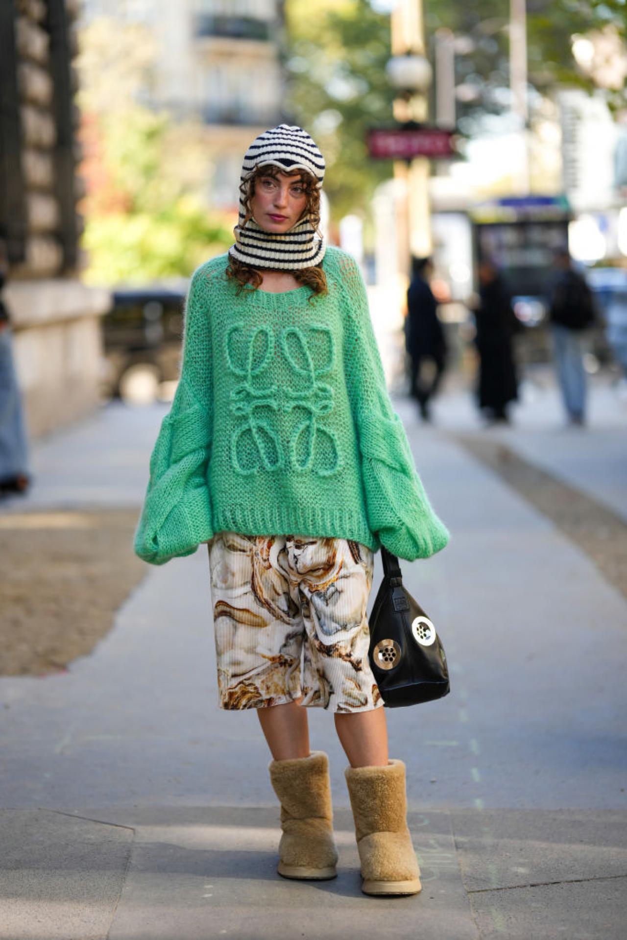 Balaclava - streetstyle beeld tijdens Paris Fashion Week