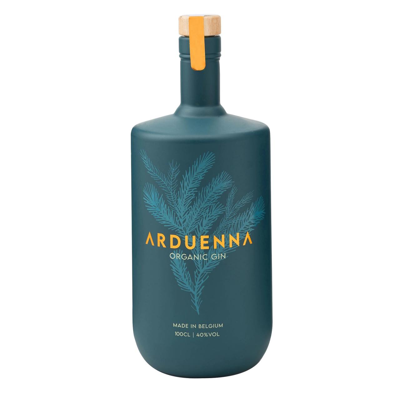 Biologische gin uit de Ardennen met mirabelpruim, den en vlierbloesem - € 41 (50 cl) - Arduenna.