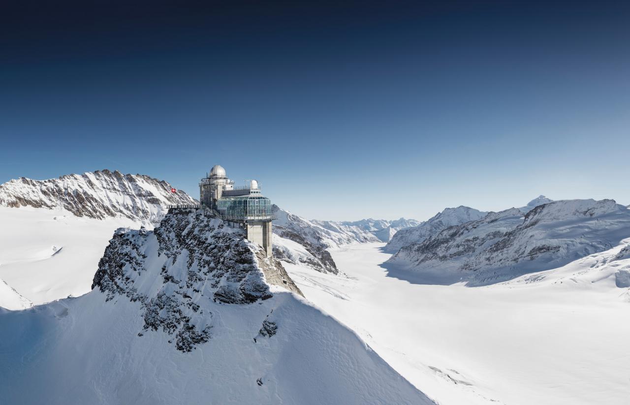 La gare Jungfraujoch, la plus haute d’Europe.