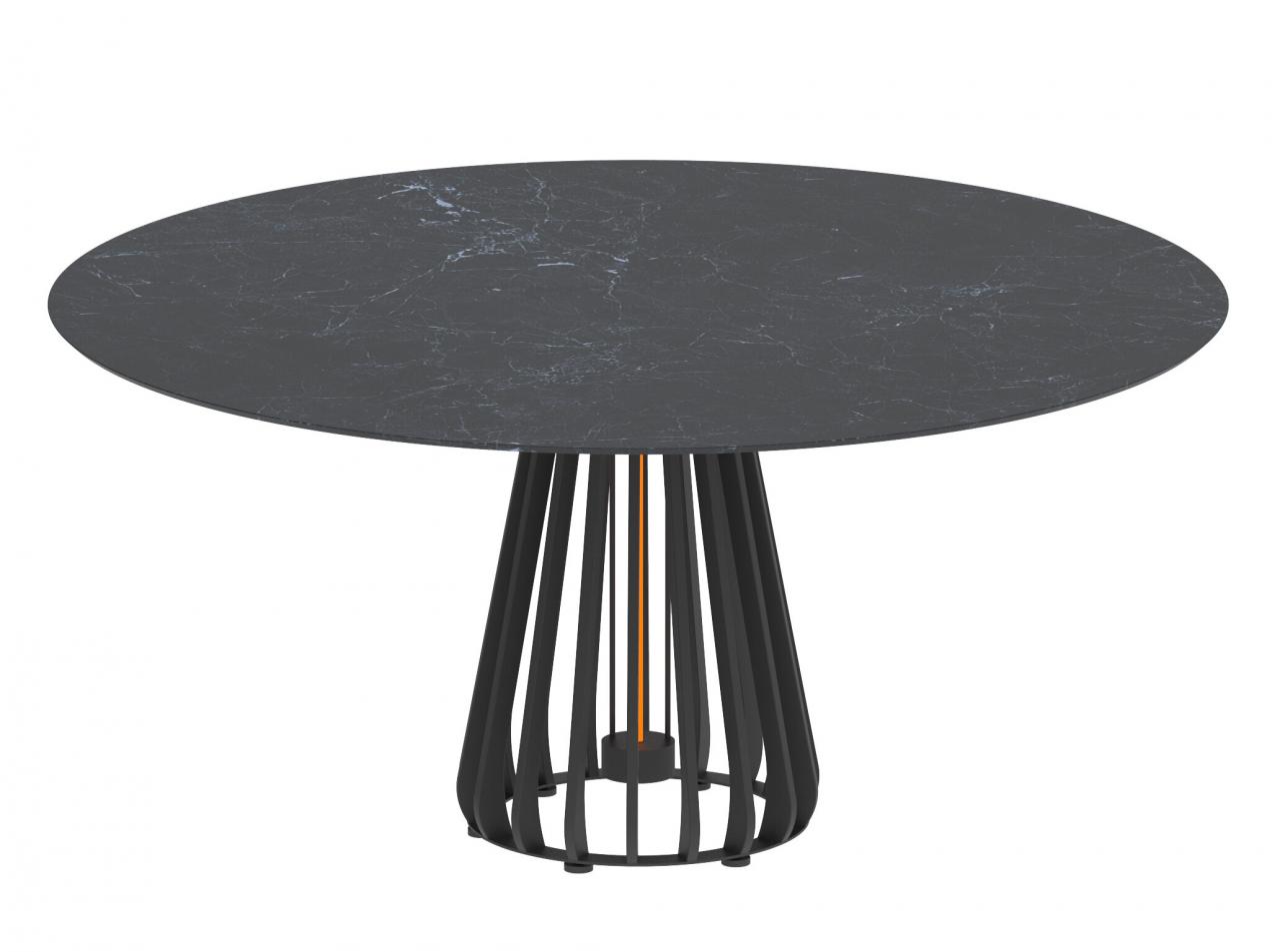 Furniz: buitentafel met ingebouwd warmte-element (ø 160 cm) - vanaf € 6.549 - Royal Botania.