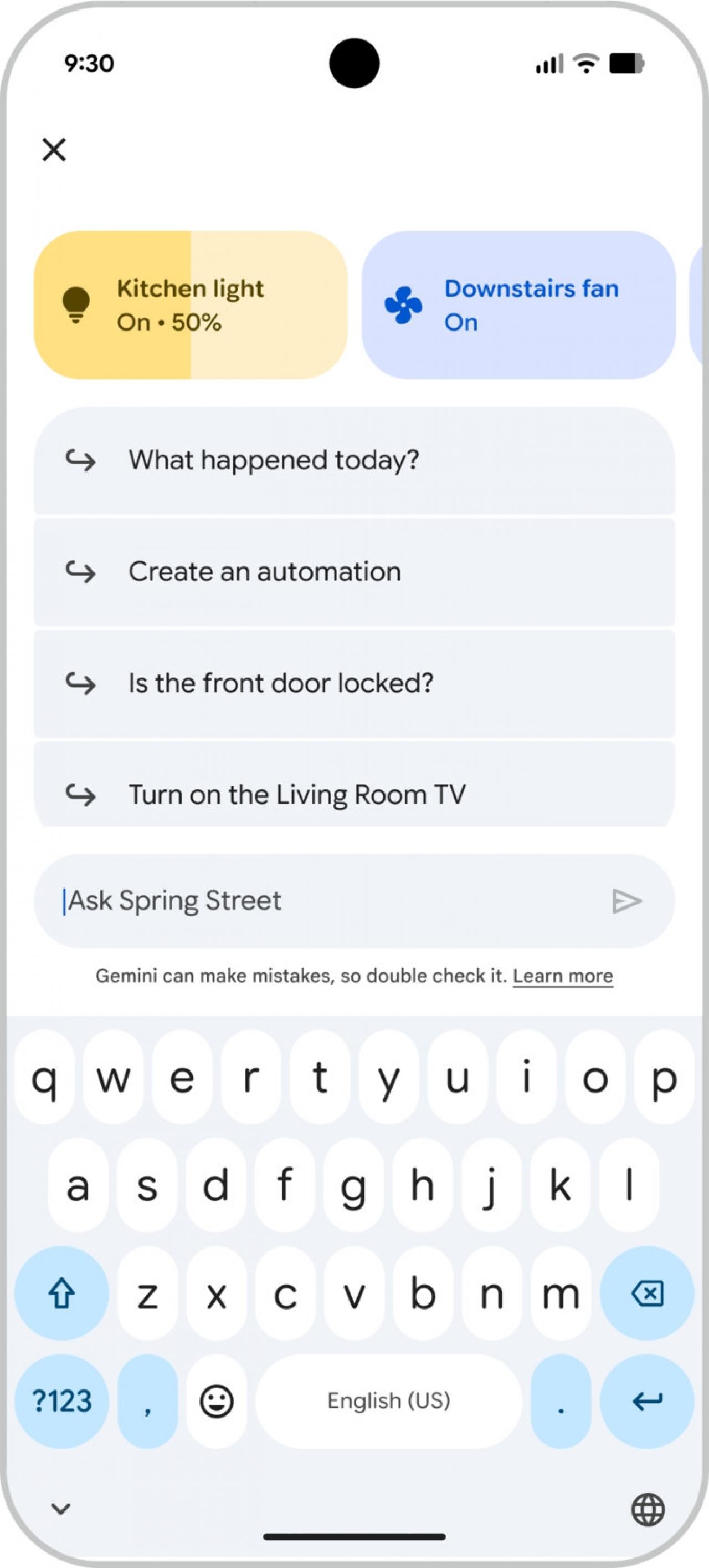 Quelques exemples de l'intelligence du nouvel assistant intelligent.