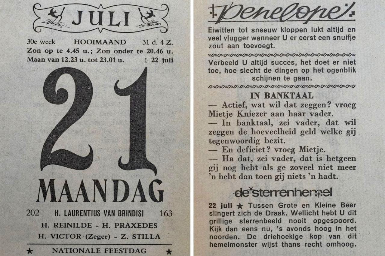 21 juli 1969: niet alleen onze nationale feestdag, maar ook de dag van de maanlanding.