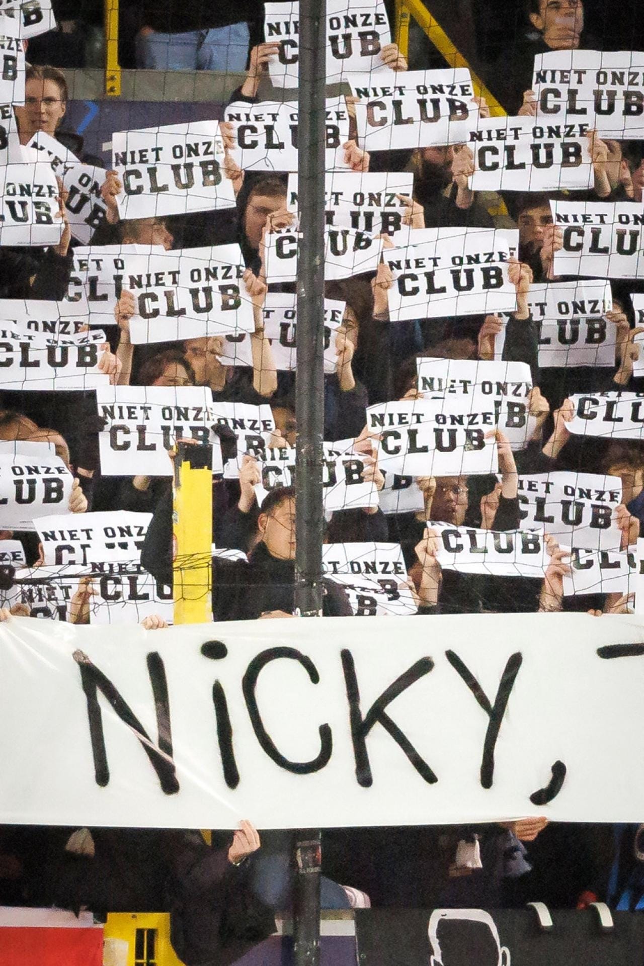 De steunactie voor Nicky Hayen. (foto Belga)