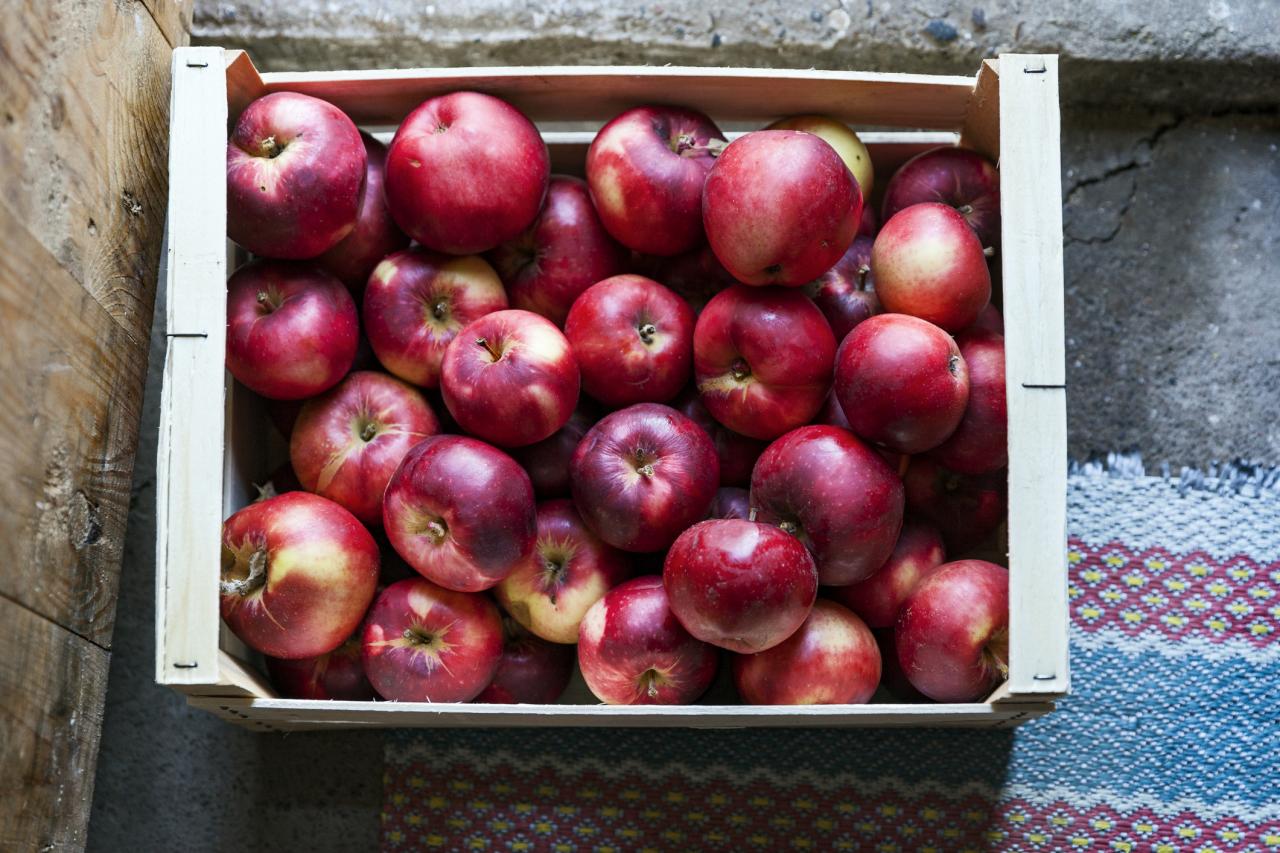 Appels bewaren ook best lang buiten de koelkast