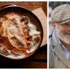 Klaargemaakte tartiflette en chef-kok Philippe Etchebest