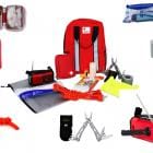 Onderdelen van het noodpakket Rode Kruis