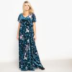 Longue robe fleurie en velours