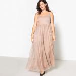 Longue slip dress rose poudré