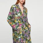 Manteau classique à impression florale