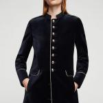 Manteau façon veste d'officier en velours