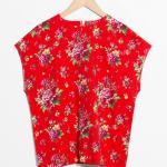 Top en viscose rouge