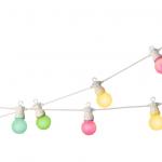 Decoris Guirlande lumineuse LED 20 lampes pastel
