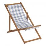 Chaise de plage rayée en acacia