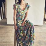 Robe maxi à imprimé fleuri