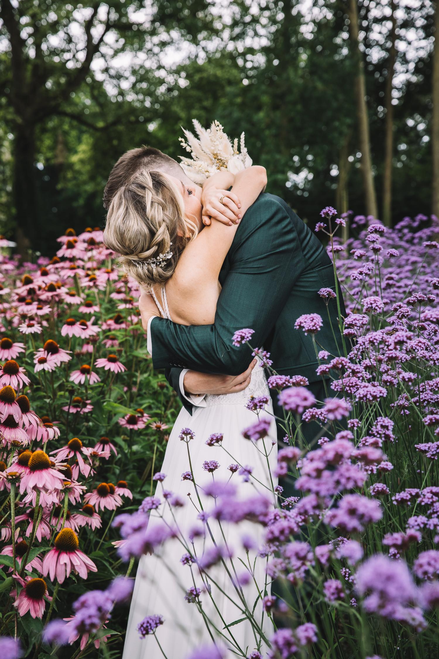 Fotoshoot tussen de bloemen