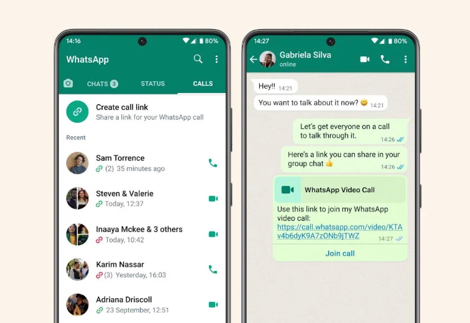 WhatsApp reçoit la fonction Call Link pour participer plus vite aux
