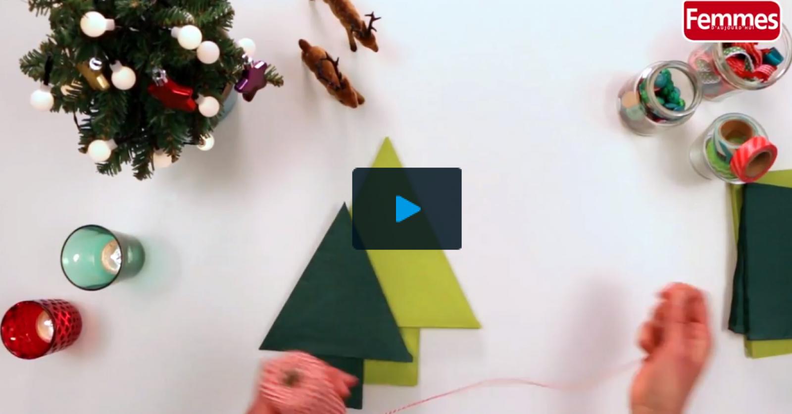 Vidéo: comment faire ces serviettes en forme de sapins? - Femmes d