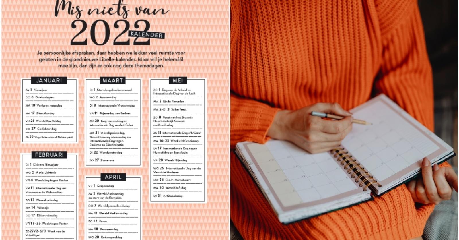Extra bij je Libellekalender gratis printable met alle themadagen van