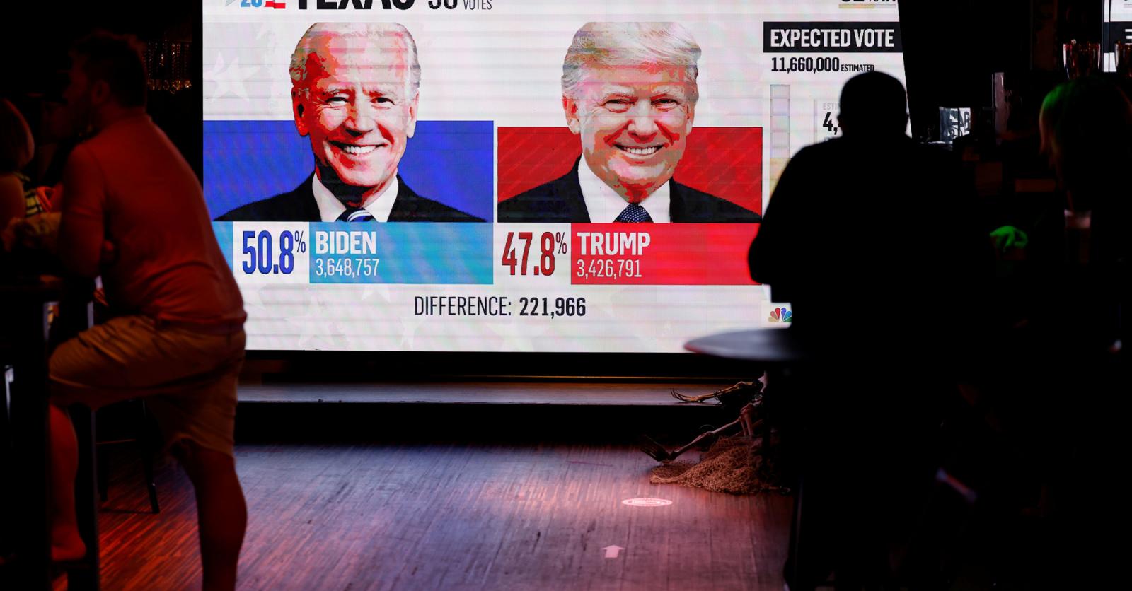 Biden en Trump op het scherp van de snede