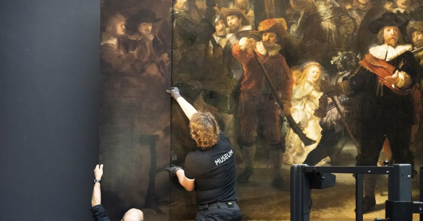 De Nachtwacht is even in oorspronkelijke grootte te zien