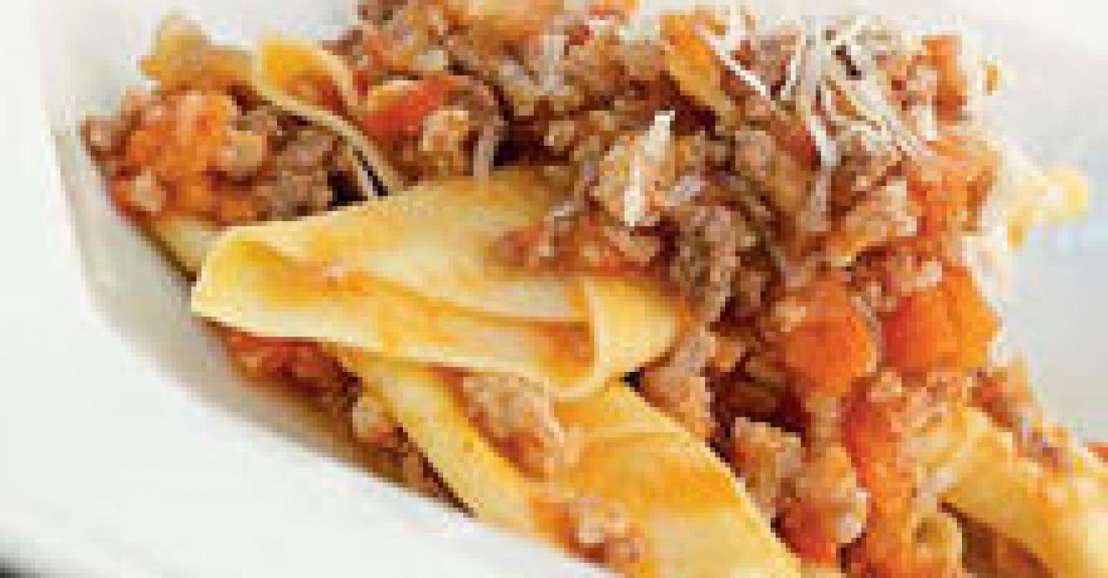 Ragù (alla bolognese) op antieke wijze met garganelli