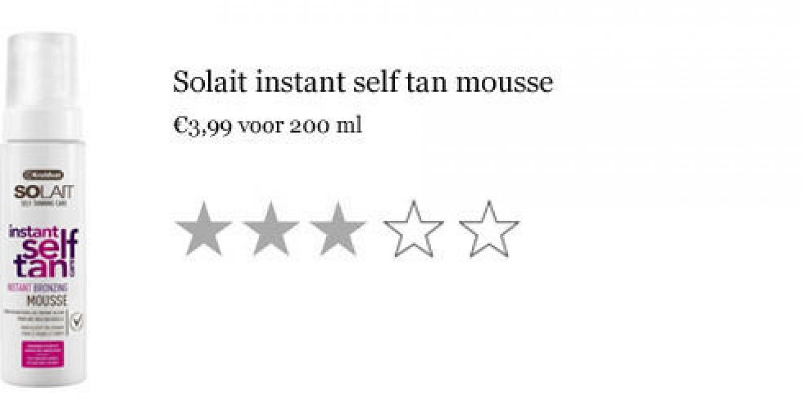 Getest Solait instant self tan mousse