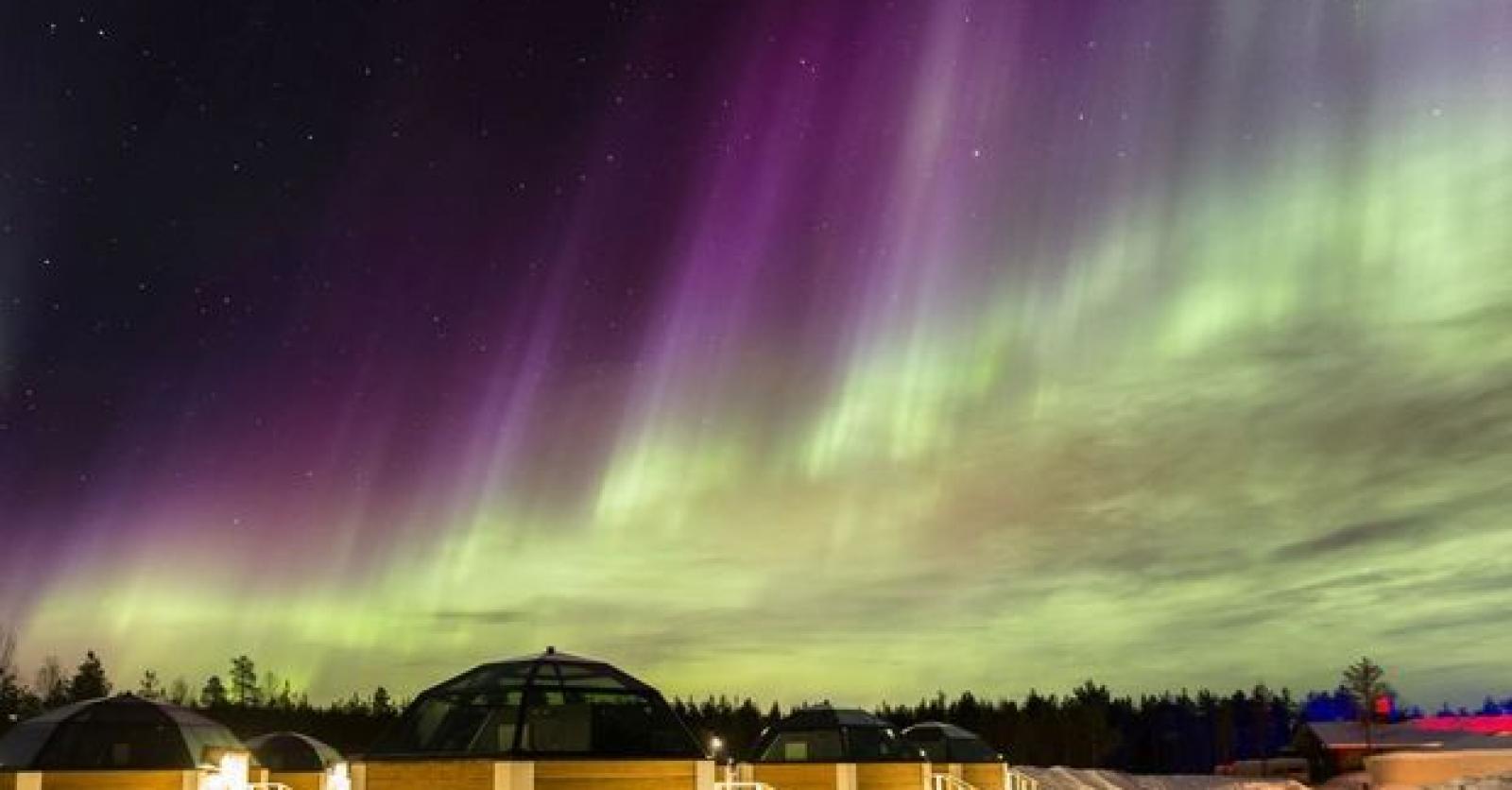 Het licht zien in Lapland