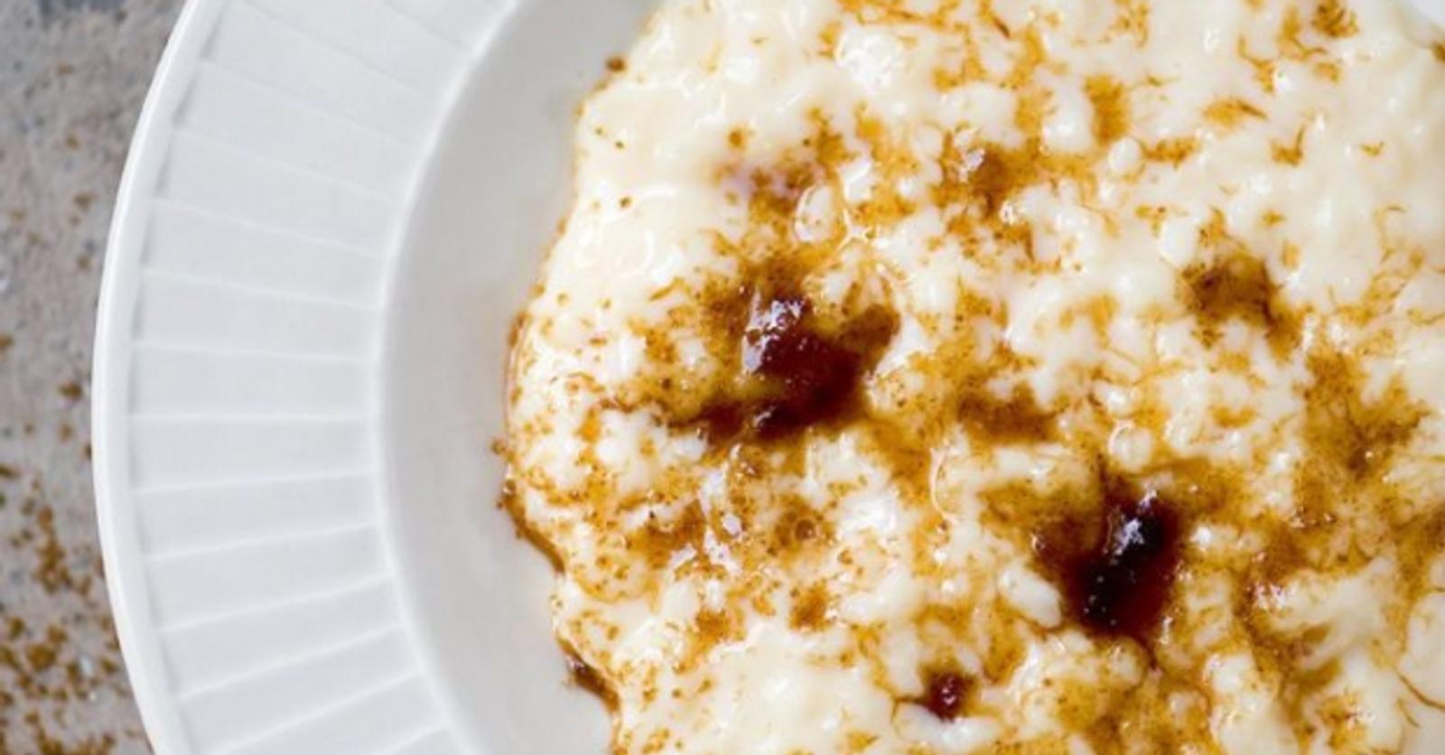 Rijstpap met bruine suiker
