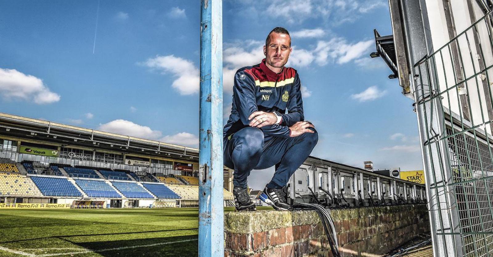 Waasland-Beveren's head coach Nicky Hayen pictured during the