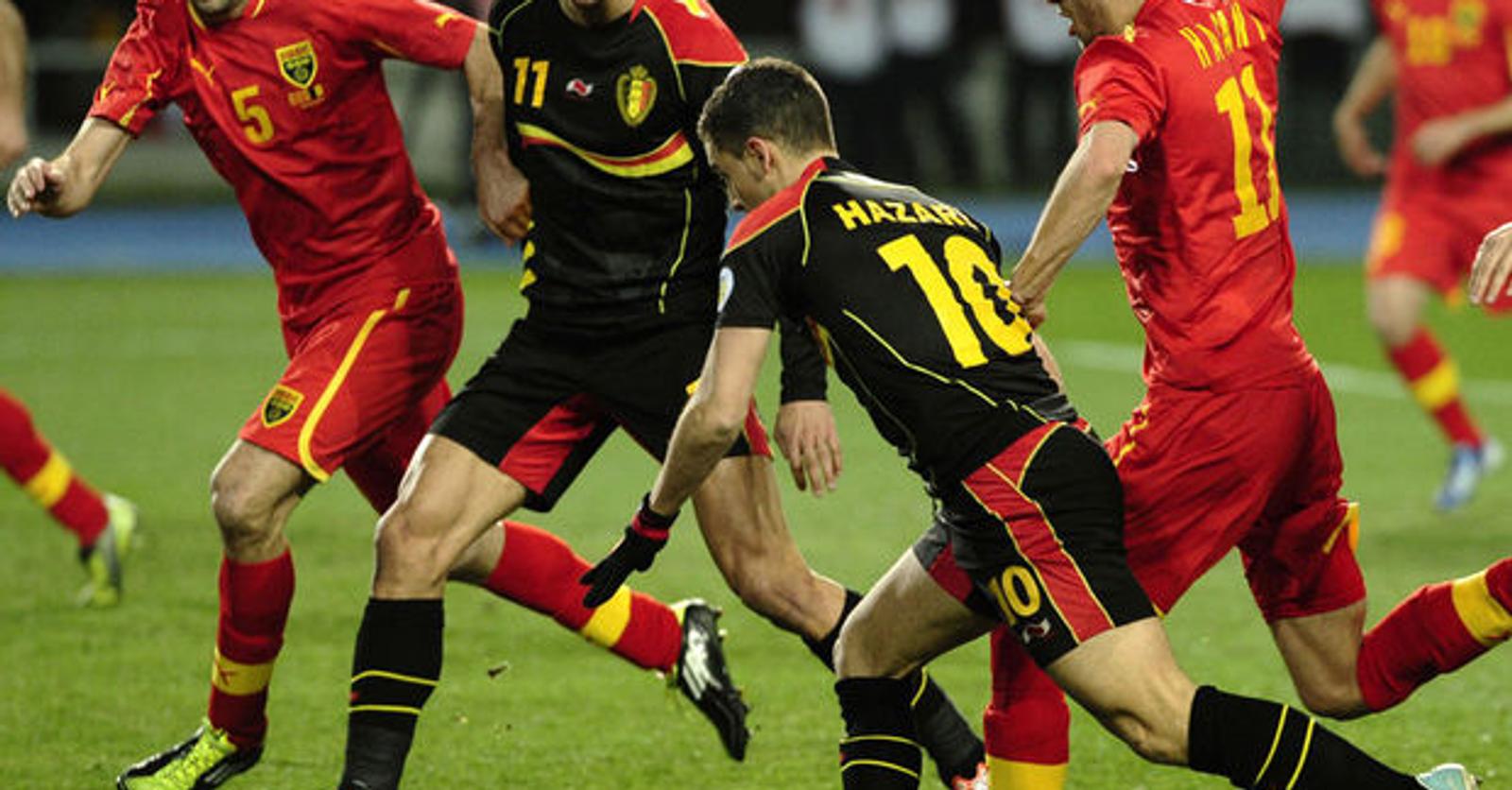 Mondial 2014: La Belgique s'impose 0-2 en Macédoine et prend la tête du