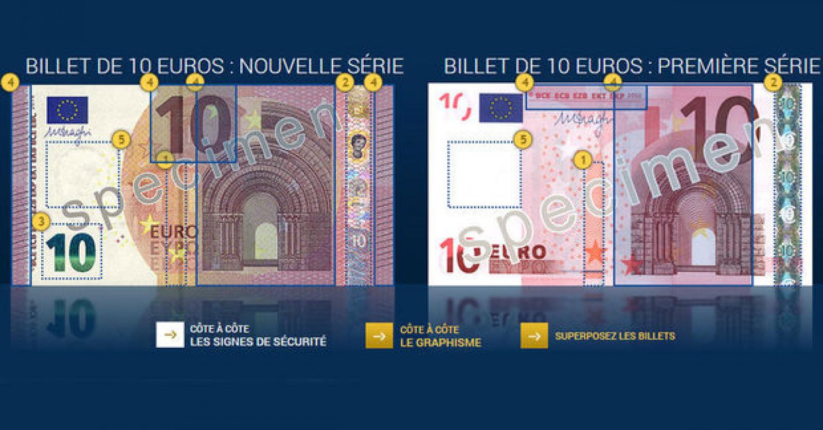 Nouveau billet de 10 euros: le jeu des 5 différences avec l'ancien