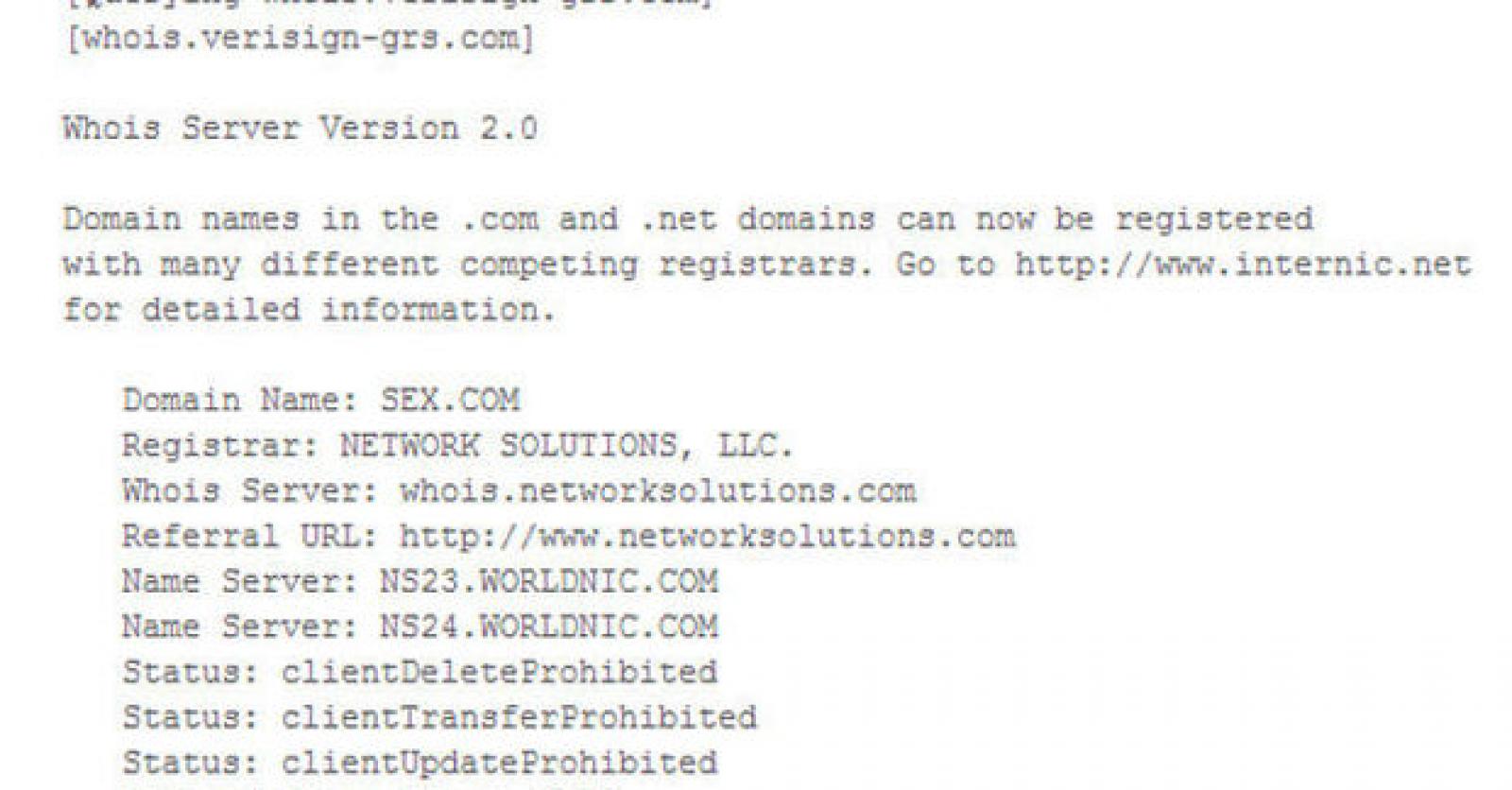 Sex.com vendu pour 13 millions de dollars - Trends-Tendances