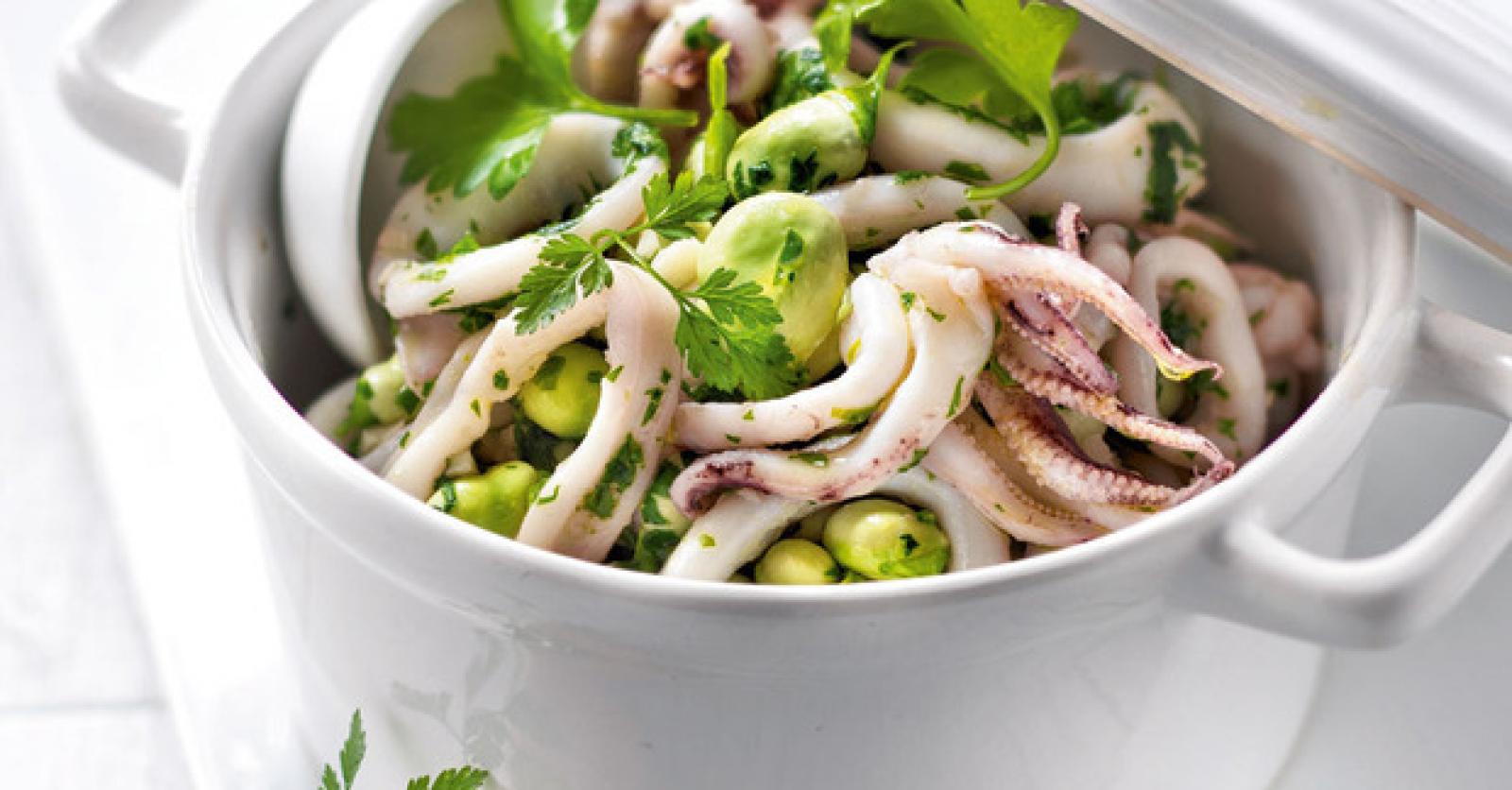 Stoofpotje van inktvis en tuinbonen Plus Magazine