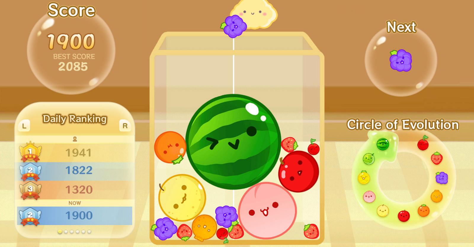 “Watermelon Game” is simple but addictive