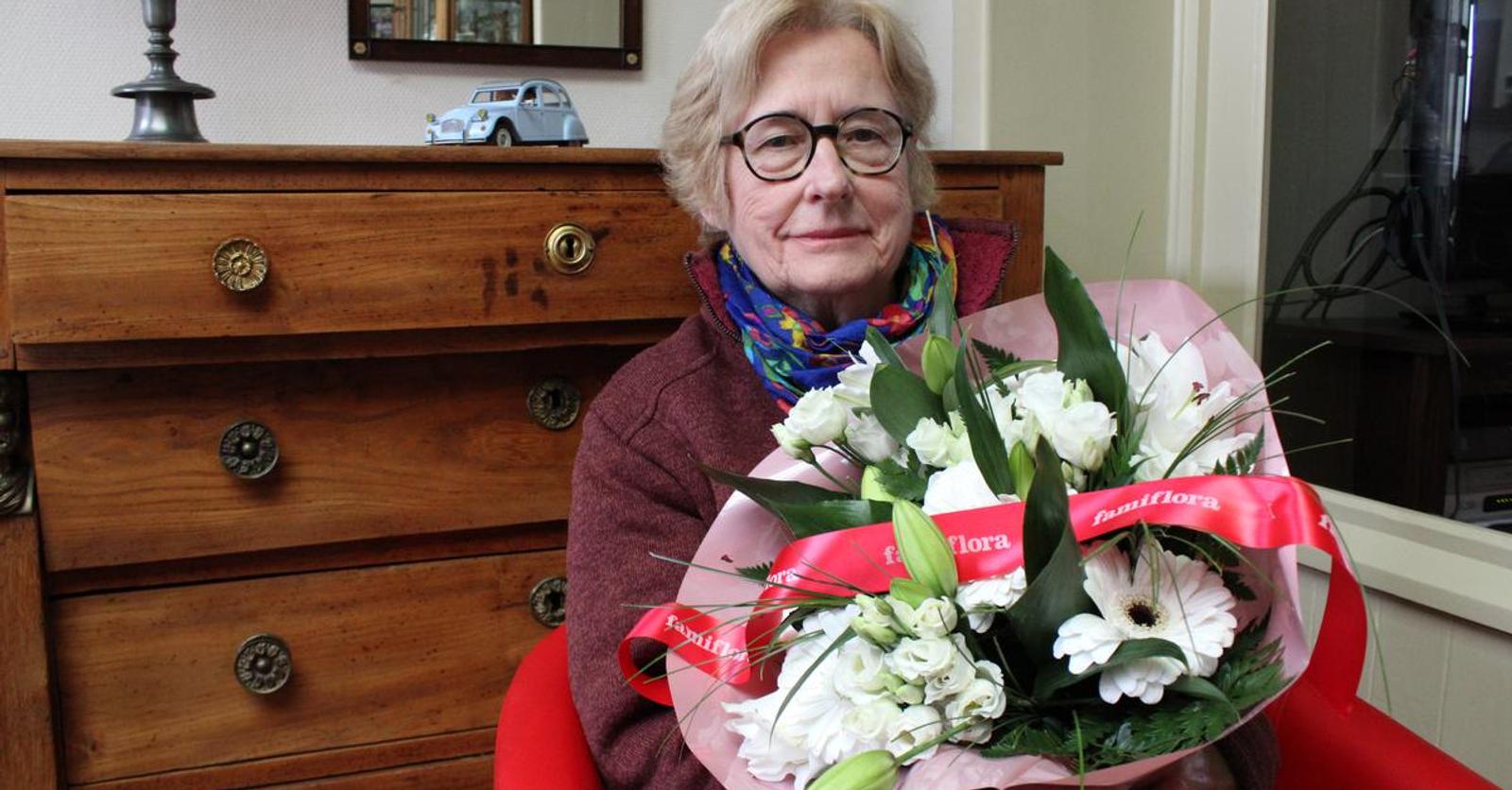 Een bloemetje voor Lisette die zich al jaren inzet voor goede doelen
