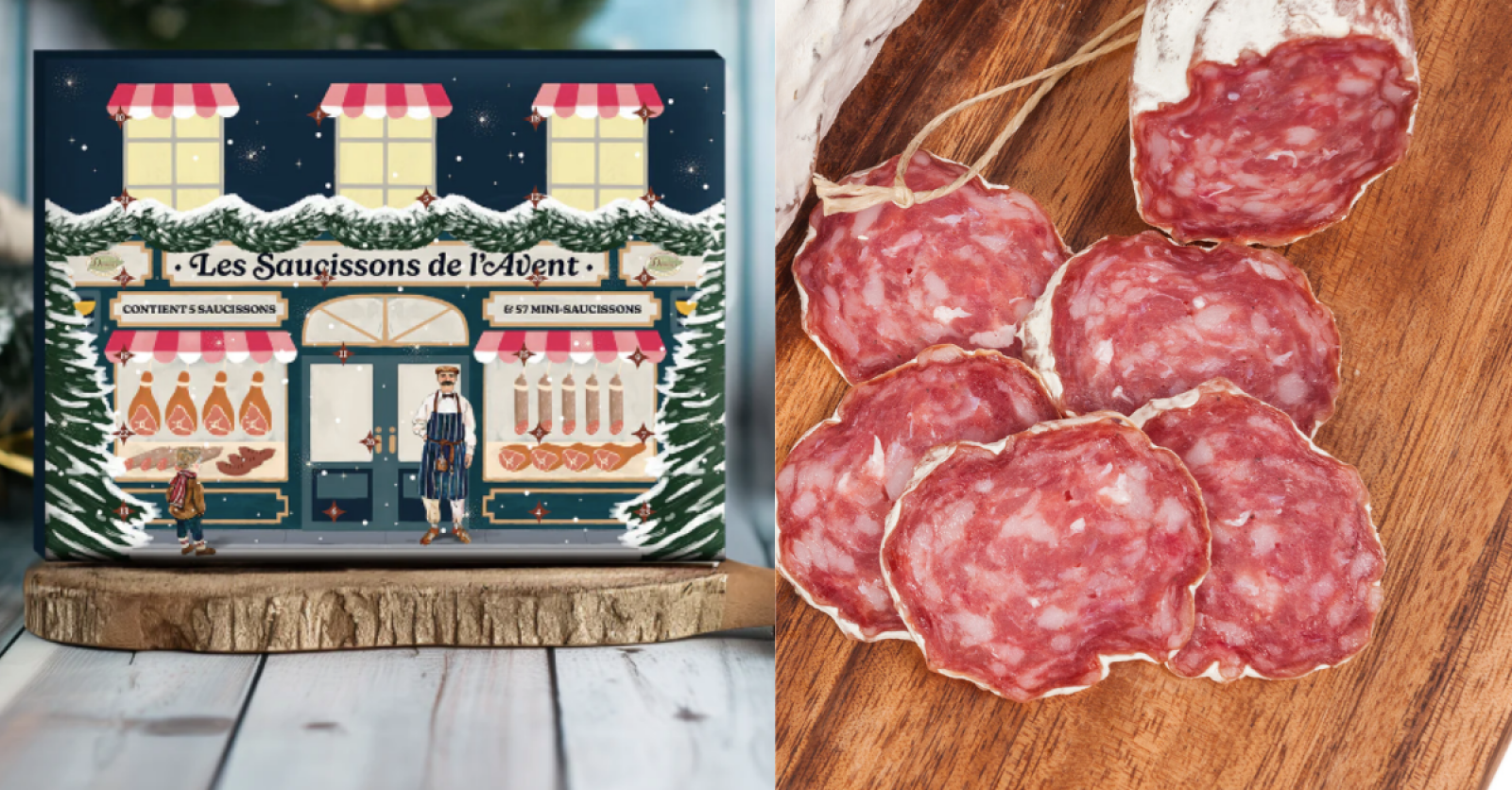 Ce calendrier de l'Avent est rempli de délicieux saucissons