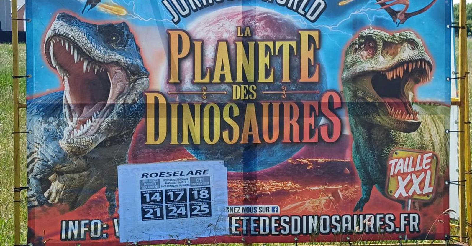 Dino’s strijken dit keer wel neer op weide nabij Het Westvlaams Tegelhuis