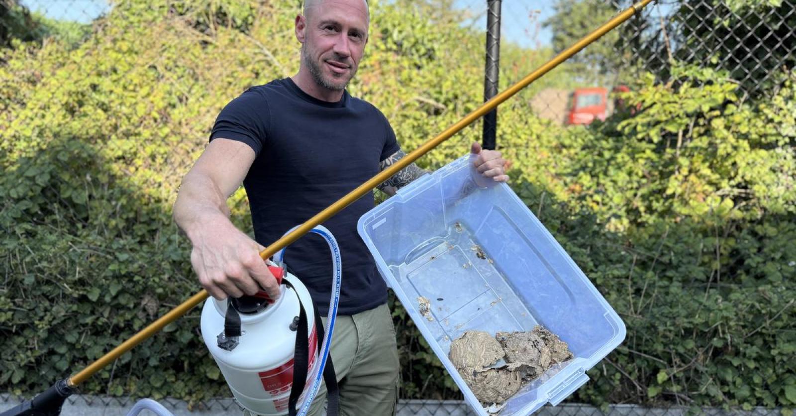 “Hoornaars zijn slimme en agressieve beesten”: Brandweerbroers Clevers verdelgen wespennesten