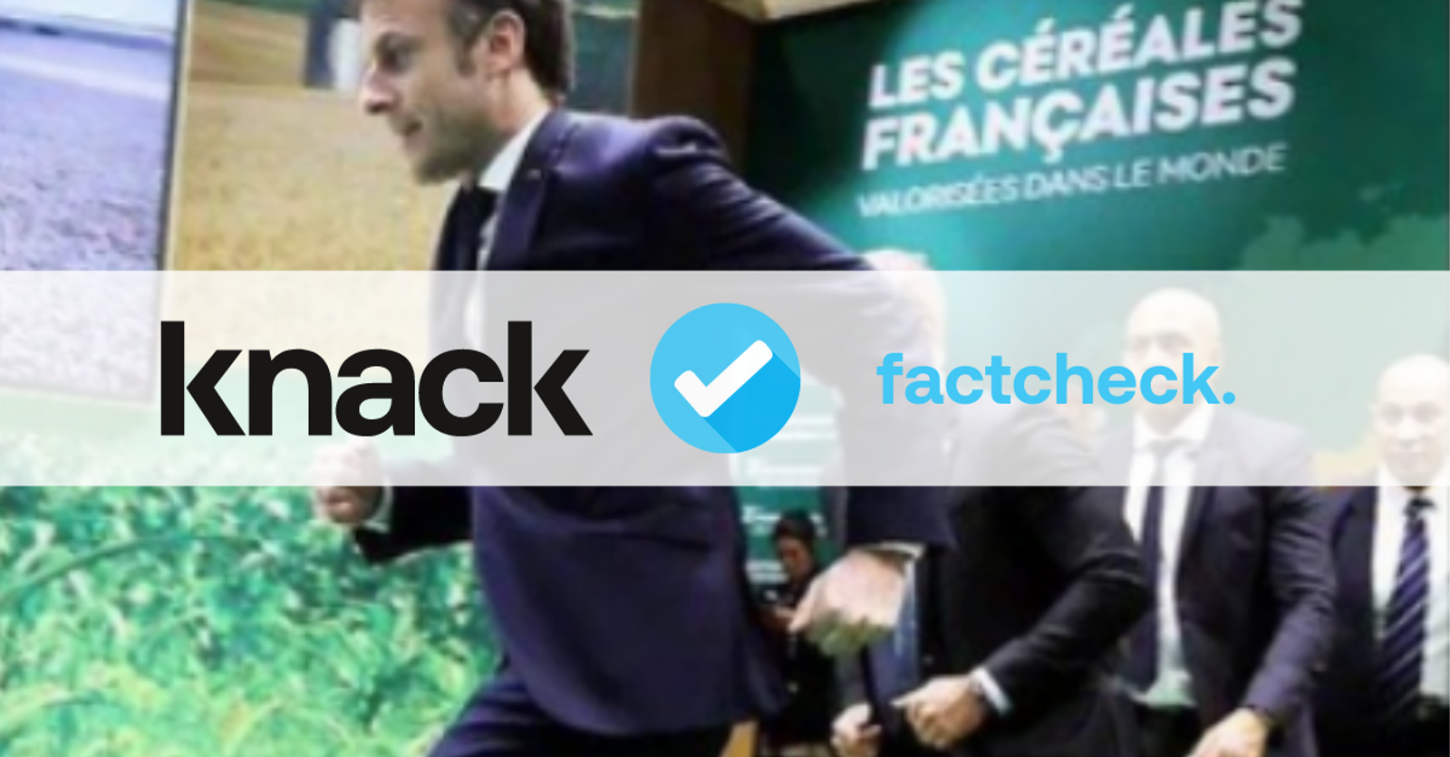 Check Boze's Factcheck: nee, Macron vlucht op deze foto niet van boze landbouwers