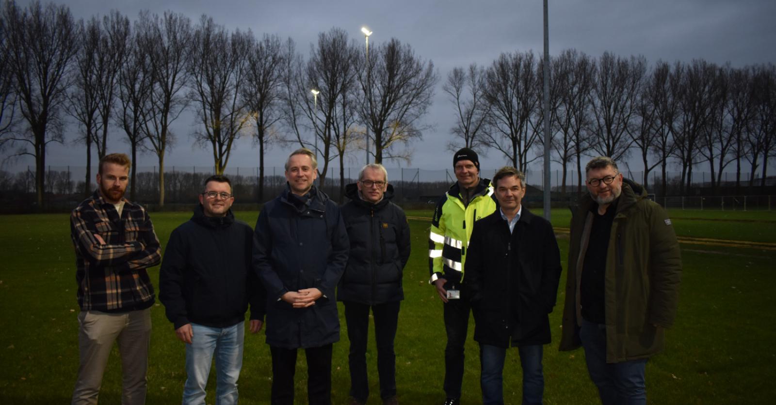 Nieuwe LED-verlichting voor frisbeeveld De Gulden Kamer in Sint-Kruis