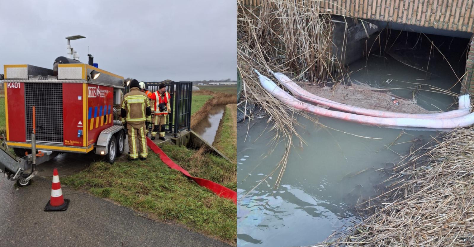 “Met man en macht gewerkt’: hulpdiensten hele dag in de weer nadat storm Goretti milieuvervuiling in